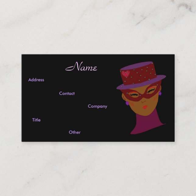 Fashion Designer Diva Business Card (Front)