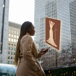 Fashion Designer Dress Logo QR Rose Shop Business Card