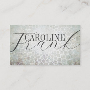 Fashion Designer Grey Tones Mandala Business Card