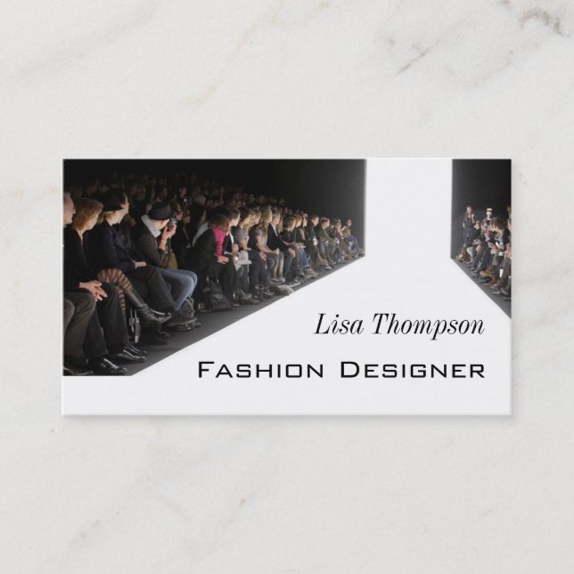 Fashion Designer Podium Model Stylist Show Business Card (Front)