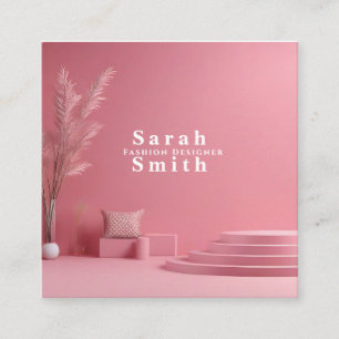 Fashion Designer Podium Model Stylist Show  Square Business Card