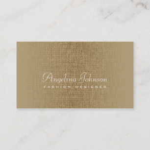 Fashion Designer Simple Bronze Linen Card