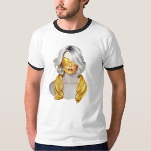 Fashion Diva: An's Iconic Glamour Pose Design T-Shirt