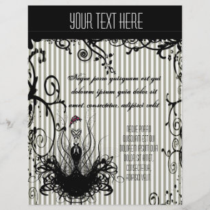 Fashion Diva Black and White Swirled Striped Flyer