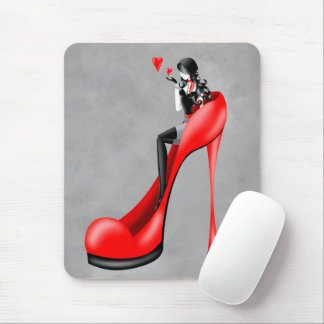 Fashion Diva in Red Stiletto  Mouse Mat