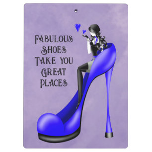 Fashion Diva in Stiletto Dark Blue Clipboard
