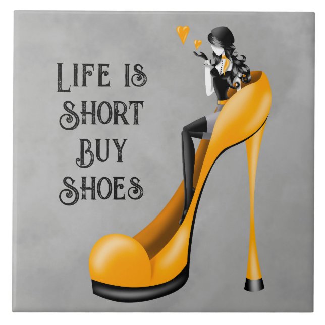 Fashion Diva in Stiletto Golden  Tile (Front)