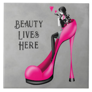 Fashion Diva in Stiletto Pink Tile