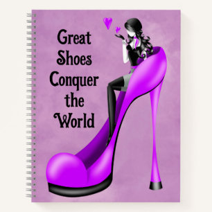 Fashion Diva in Stiletto Purple Notebook