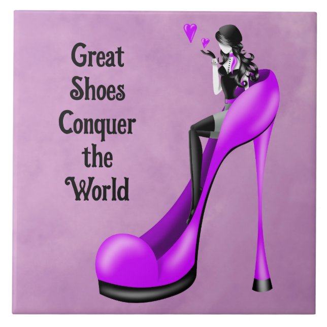Fashion Diva in Stiletto Purple  Tile (Front)
