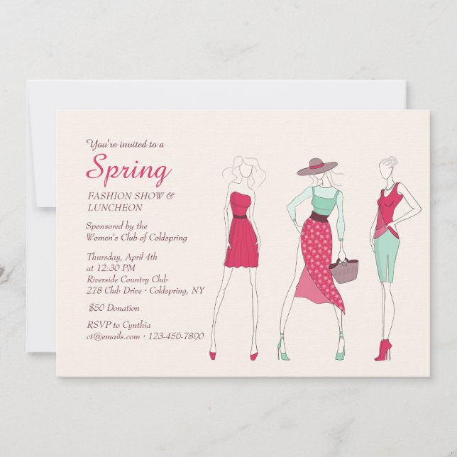 Fashion Diva Invitation (Front)