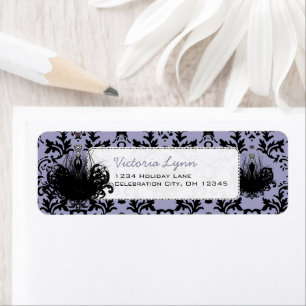 Fashion Diva Lavender Return Address Label