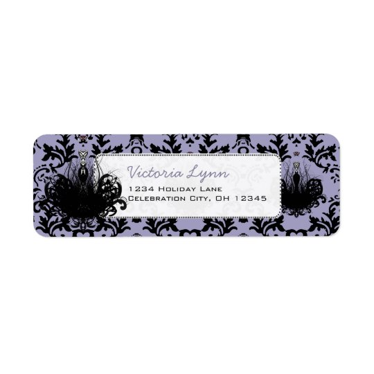 Fashion Diva Lavender Return Address Label