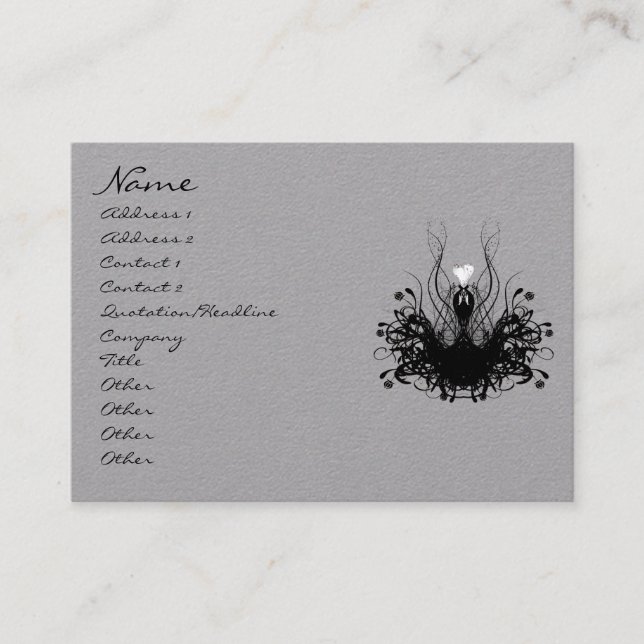 Fashion Diva - No Hat Business Card (Front)