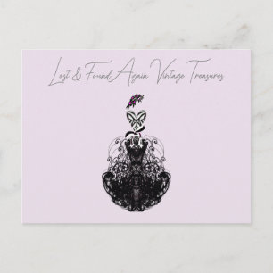 Fashion diva Vintage Dress and Hat Fashion Party Postcard