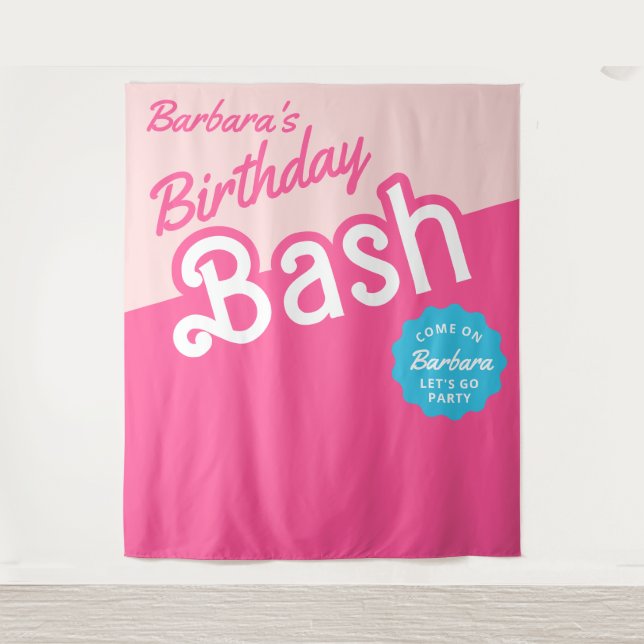 Fashion Doll Birthday Party Tapestry (Front)