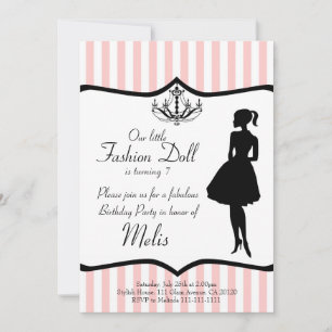 Fashion Doll Party Invitation