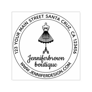 Fashion Dress Mannequin Simple Tailor Logo Self-inking Stamp