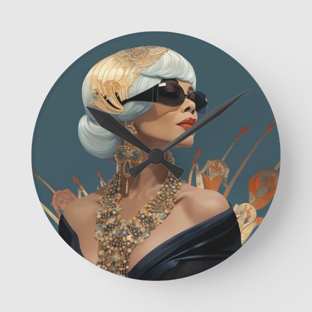 FASHION- ESQUE #1 ROUND CLOCK (Front)