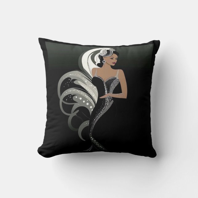 FASHION-ESQUE #2 Throw Pillow (Front)