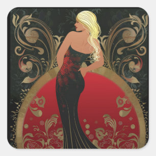 FASHION-ESQUE #4 SQUARE STICKER