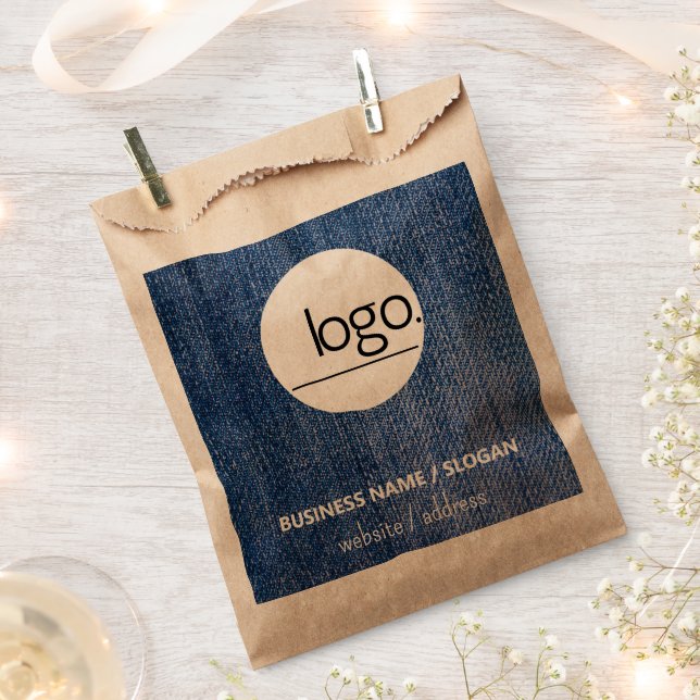 FASHION ESSENTIAL DENIM BLUE BUSINESS ADD OWN LOGO FAVOUR BAGS (Clipped)