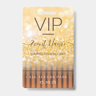 Fashion Event VIP All Access Pass ID Badge