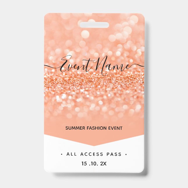 Fashion Event VIP All Access Pass ID Badge (Front)