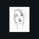 Fashion Face Illustration Canvas Print<br><div class="desc">Looking to class up your joint? This lovely fashion face lady can do just the trick.</div>