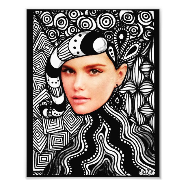Fashion Face Tangle Photo Print (Front)