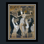"Fashion Faux Pas"  Art Deco Dance Print 16x20<br><div class="desc">Humorous Art Deco Print from Le Sourire of Dancing Pious Couple  ca. 1920s</div>