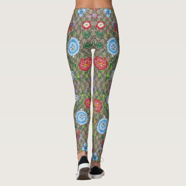 Fashion Floral Stylish Elegant Leggings (Back)