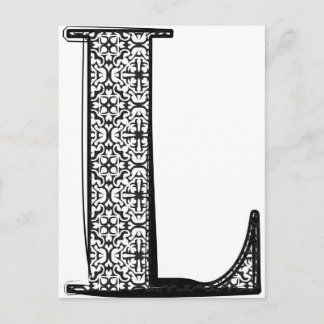 Fashion font, Letter L Postcard