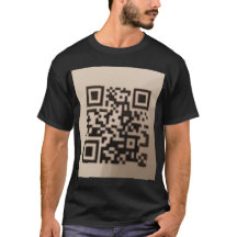 "Fashion-Forward T-Shirt with Scannable QR Code.
