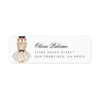 Fashion Girl Address Label