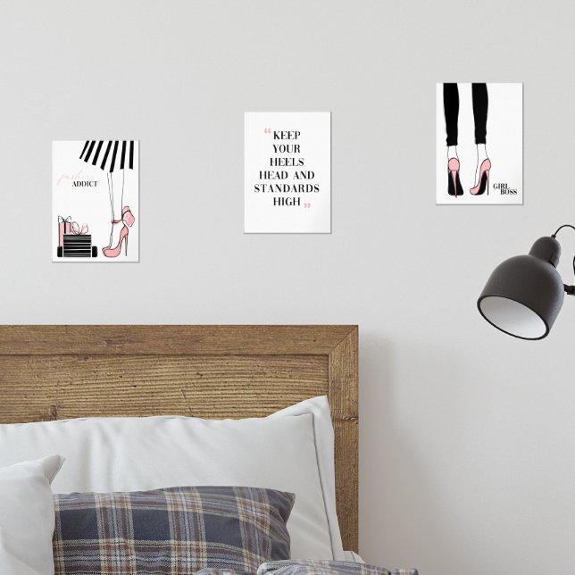 Fashion Girl  Boss Set Wall Art (Bedroom)