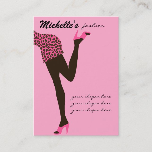 Fashion girl business card design (Front)