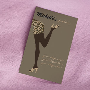 Fashion girl business card design