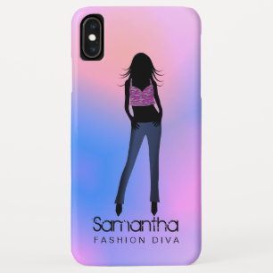 Fashion Girl Diva Blue Jeans iPhone XS Max Case