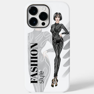 Fashion girl in black jumpsuit Case-Mate iPhone 14 pro max case