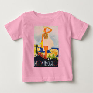 Fashion Girl Monte Carlo Beach Travel Baby T-Shirt