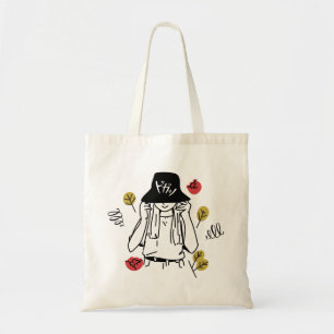 Fashion girl tote bag