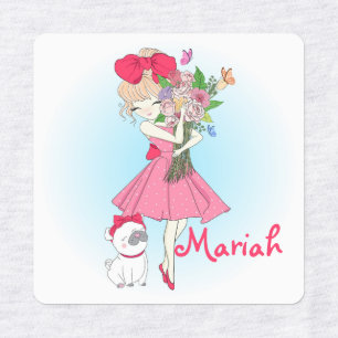 Fashion Girl with Pug