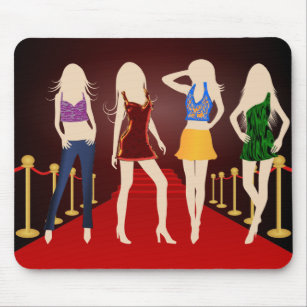 Fashion Girls on the Red Carpet Mousepad