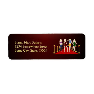 Fashion Girls Red Carpet Return Address Labels