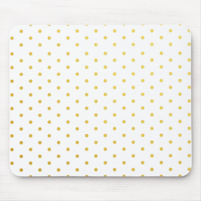 Fashion gold polka dots mouse mat (Front)