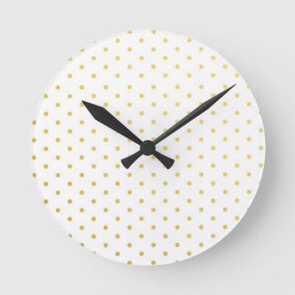 Fashion gold polka dots round clock