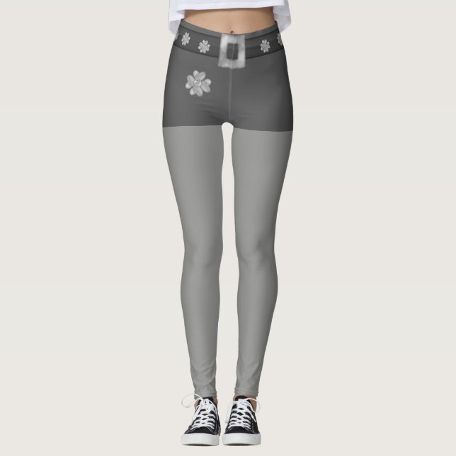 Fashion Grey and Silver Leggings (Front)