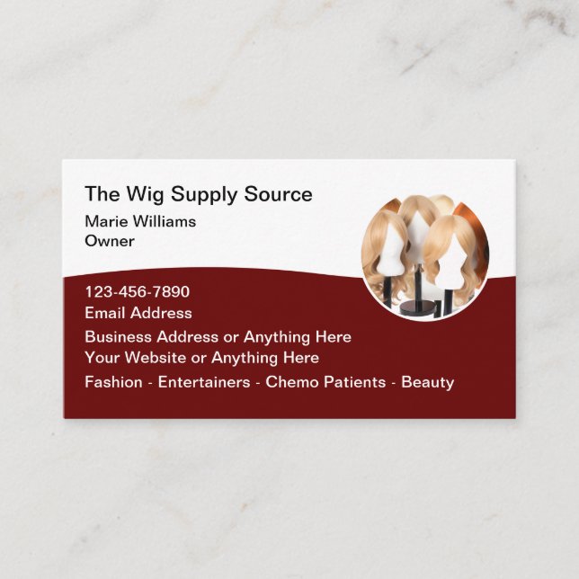Fashion Hair Wigs Business Cards (Front)