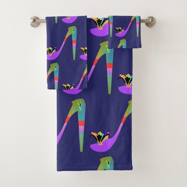 Fashion High Heels 3 Piece Poly Cotton Bath Towel  (Insitu)